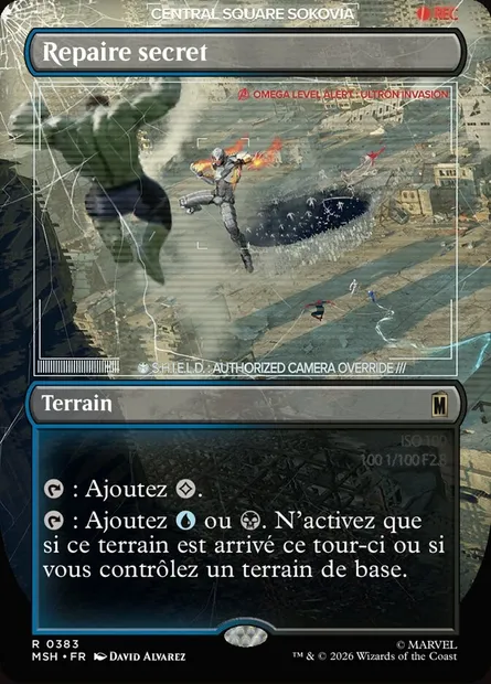 Repaire secret, carte Magic MSH 383 — extension Marvel Super Heroes