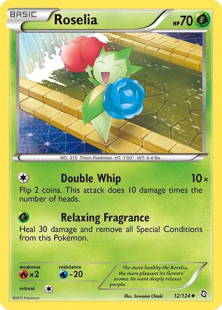Roselia, Pokémon card DRX 12 — Dragons Exalted set