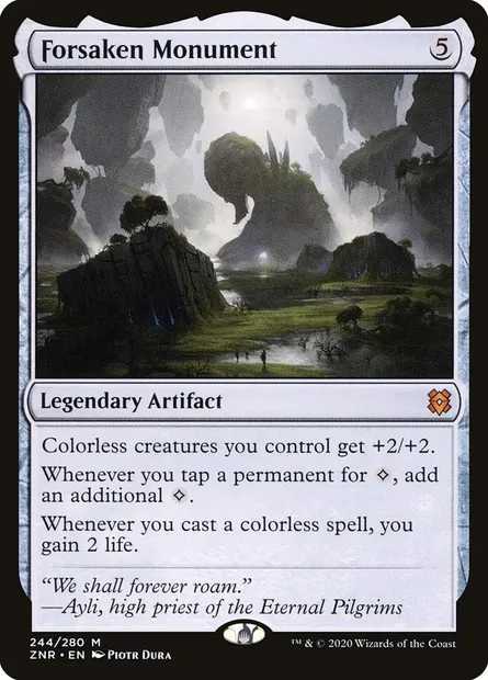 Forsaken Monument, Magic card ZNR 244 — Zendikar Rising set