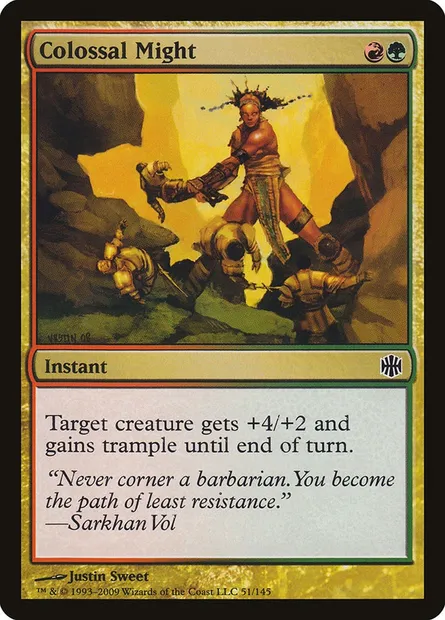 Colossal Might, Magic card ARB 51 — Alara Reborn set