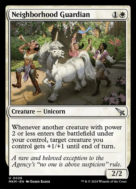 Neighborhood Guardian, Magic card MKM 26 — Murders at Karlov Manor set