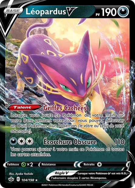 Léopardus V, carte Pokémon CRE 104 — extension Règne de Glace