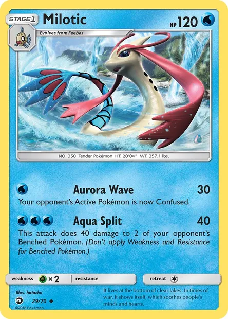 Milotic, Pokémon card DRM 29 — Dragon Majesty set