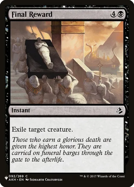Final Reward, Magic card PLST AKH-92 — The List set