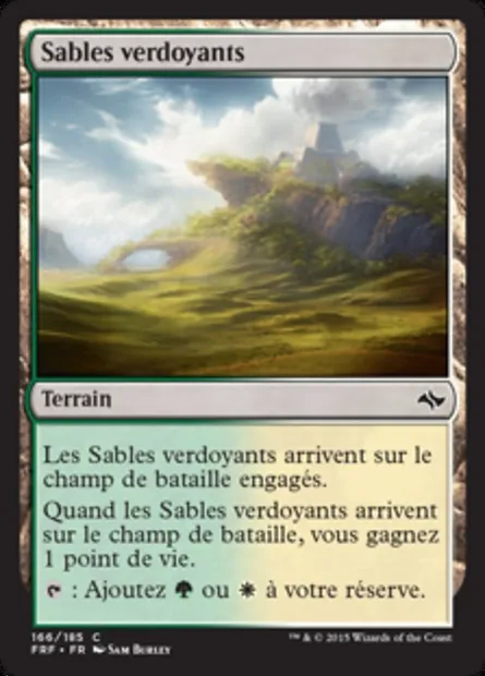 Sables verdoyants, carte Magic FRF 166 — extension Destin reforgé