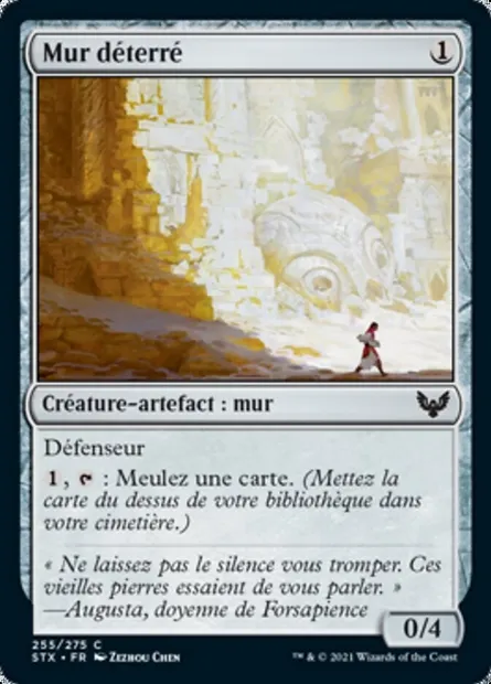Mur déterré, carte Magic STX 255 — extension Strixhaven: l'Académie des Mages