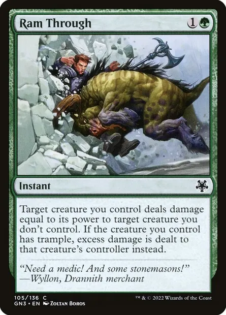 Ram Through, Magic card GN3 105 — Game Night: Free-for-All set
