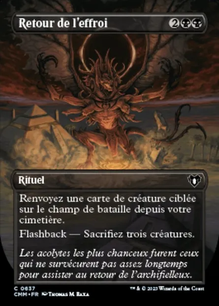 Retour de l'effroi, carte Magic CMM 637 — extension Commander Masters