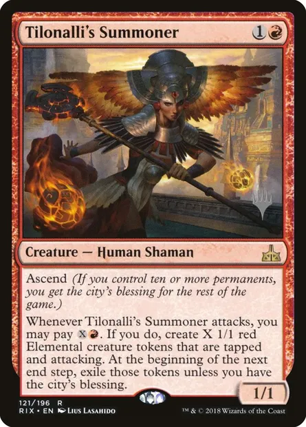 Tilonalli's Summoner, Magic card PRIX 121p — Rivals of Ixalan Promos set