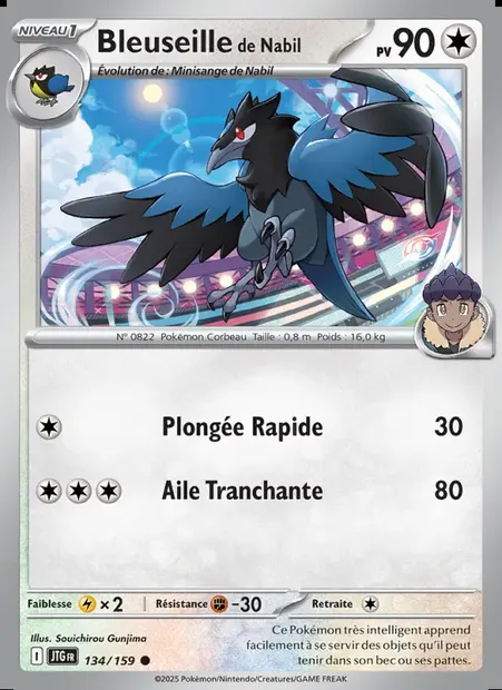 Bleuseille de Nabil, carte Pokémon JTG 134 — extension Aventures Ensemble