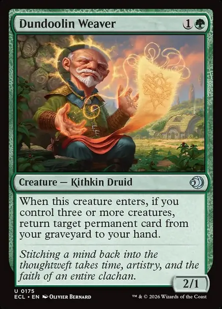 Dundoolin Weaver, Magic card ECL 175 — Lorwyn Eclipsed set