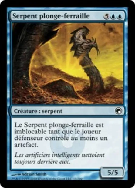Serpent plonge-ferraille, carte Magic SOM 41 — extension Cicatrices de Mirrodin