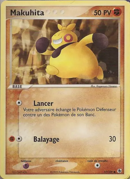 Makuhita, carte Pokémon RS 57 — extension EX Rubis & Saphir