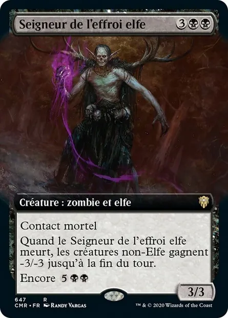 Seigneur de l'effroi elfe, carte Magic CMR 647 — extension Commander Legends