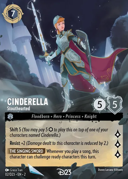 Cinderella - Stouthearted, Disney Lorcana card D23-002 — D23 set