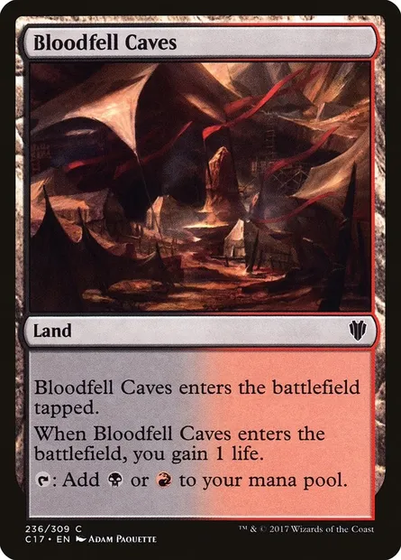 Bloodfell Caves, Magic card C17 236 — Commander 2017 set