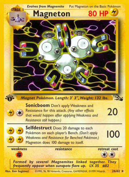 Magneton, Pokémon card FO 26 — Fossil set