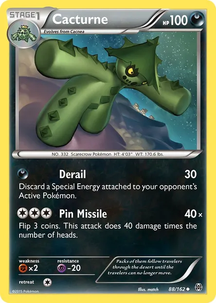 Cacturne, Pokémon card BKT 88 — BREAKthrough set