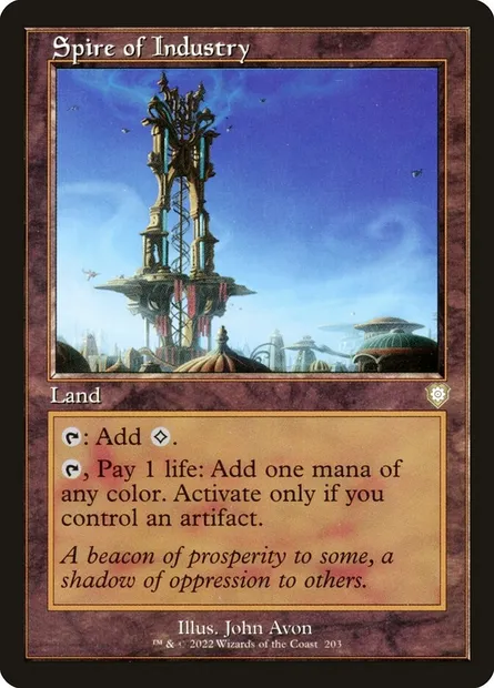 Spire of Industry, Magic card BRC 203 — The Brothers' War Commander set