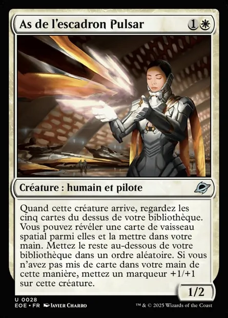 As de l'escadron Pulsar, carte Magic EOE 28 — extension Edge of Eternities