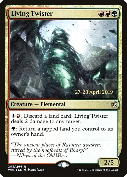 Tornade vivante, carte Magic PWAR 203s — extension War of the Spark Promos