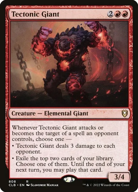 Tectonic Giant, Magic card CLB 808 — Commander Legends: Battle for Baldur's Gate set