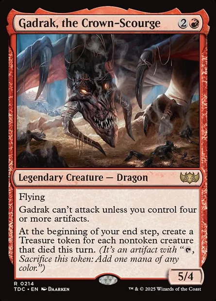 Gadrak, the Crown-Scourge, Magic card TDC 214 — Tarkir: Dragonstorm Commander set