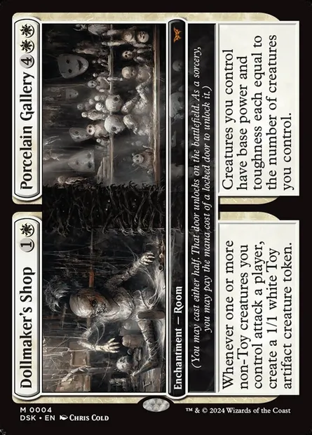 Dollmaker's Shop // Porcelain Gallery, Magic card DSK 4 — Duskmourn: House of Horror set