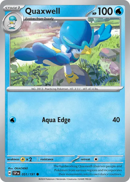 Quaxwell, Pokémon card SSP 051 — Surging Sparks set