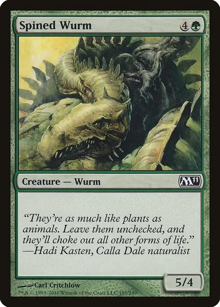 Spined Wurm, Magic card M11 197 — Magic 2011 set