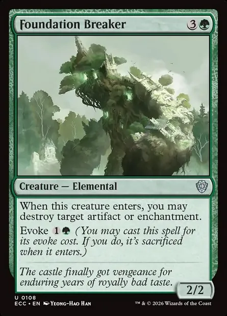 Foundation Breaker, Magic card ECC 108 — Lorwyn Eclipsed Commander set