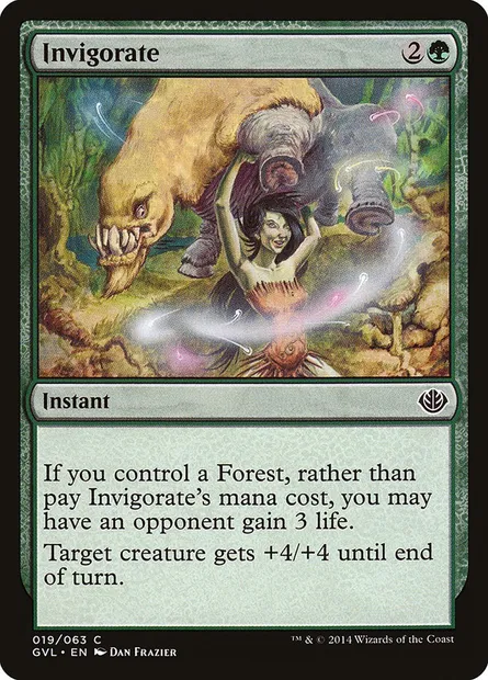 Invigorate, Magic card GVL 19 — Duel Decks Anthology: Garruk vs. Liliana set
