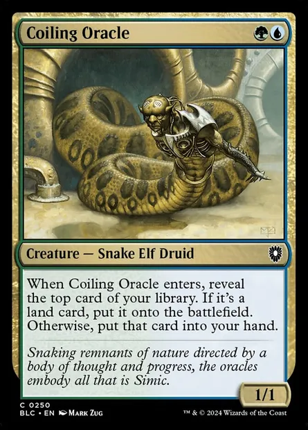 Coiling Oracle, Magic card BLC 250 — Bloomburrow Commander set
