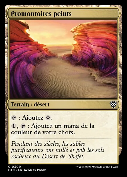 Promontoires peints, carte Magic OTC 309 — extension Outlaws of Thunder Junction Commander