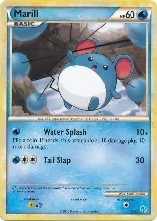 Marill, Pokémon card TK4G 015 — HS Trainer Kit (Gyarados) set