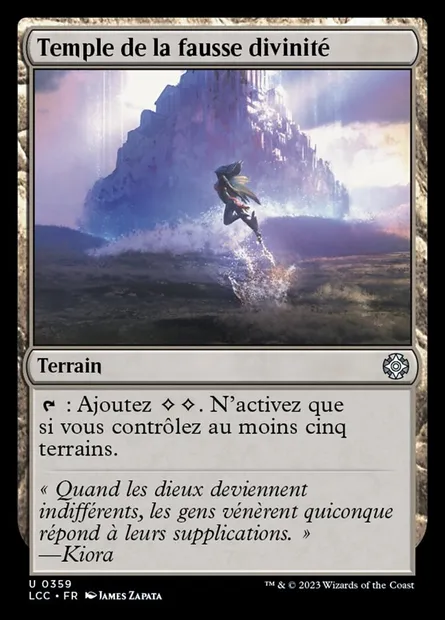 Temple de la fausse divinité, carte Magic LCC 359 — extension The Lost Caverns of Ixalan Commander