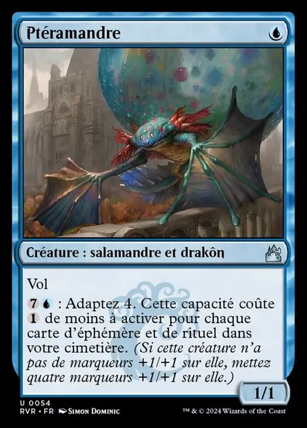 Ptéramandre, carte Magic RVR 54 — extension Ravnica Remastered