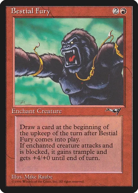 Bestial Fury, Magic card ALL 67a — Alliances set