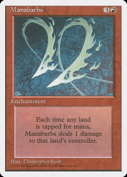 Manabarbs, Magic card 4ED 212 — Fourth Edition set