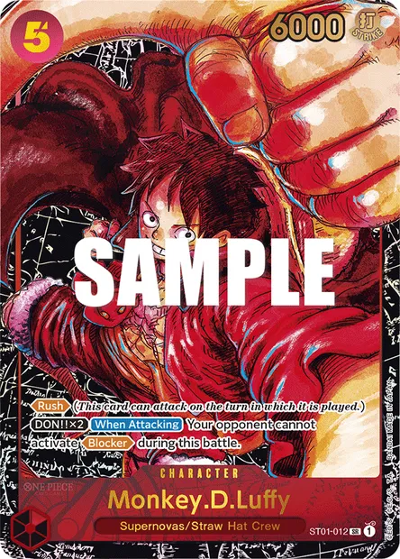 Monkey.D.Luffy, One Piece card ST01-012 — Straw Hat Crew set