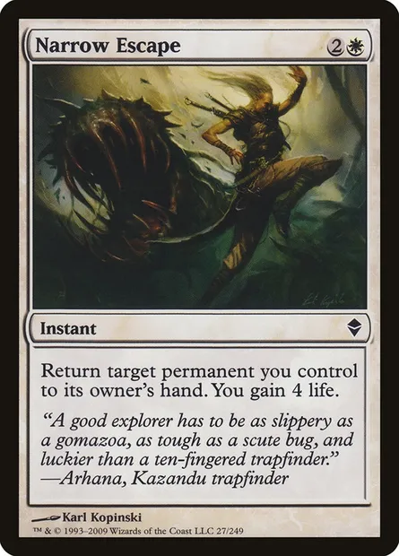 Narrow Escape, Magic card ZEN 27 — Zendikar set