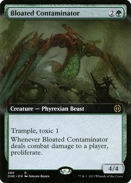 Bloated Contaminator, Magic card ONE 389 — Phyrexia: All Will Be One set