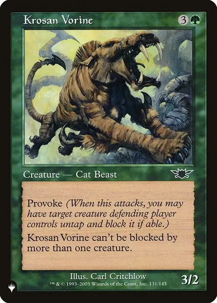 Krosan Vorine, Magic card PLST LGN-131 — The List set