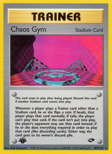 Chaos Gym, carte Pokémon GC 102 — extension Gym Challenge