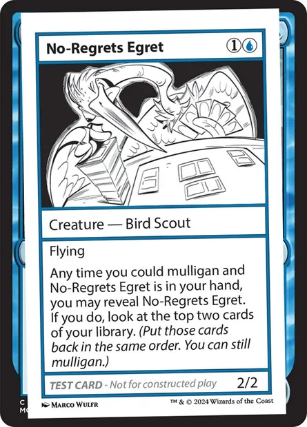 No-Regrets Egret, carte Magic MB2 533 — extension Mystery Booster 2