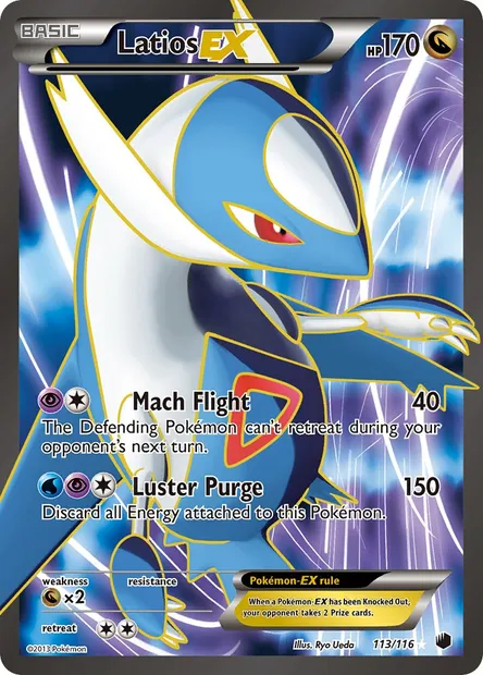 Latios-EX, Pokémon card PLF 113 — Plasma Freeze set