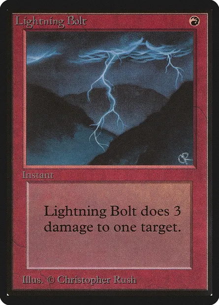Lightning Bolt, Magic card LEB 162 — Limited Edition Beta set