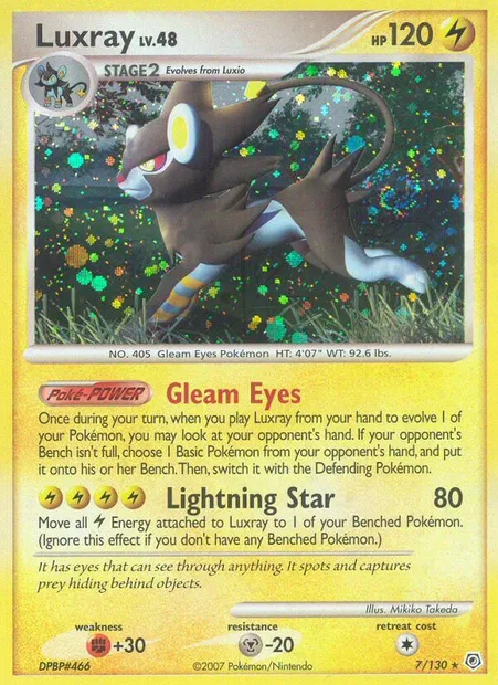 Luxray, Pokémon card DP 7 — Diamond & Pearl set