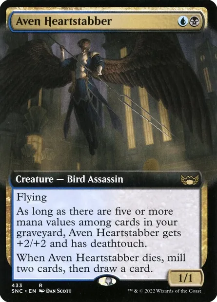 Aven Heartstabber, Magic card SNC 433 — Streets of New Capenna set