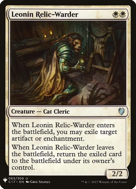 Garde-relique léonin, carte Magic PLST C17-65 — extension The List